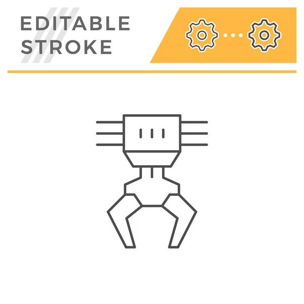 Robotic claw line icon — Stock Vector