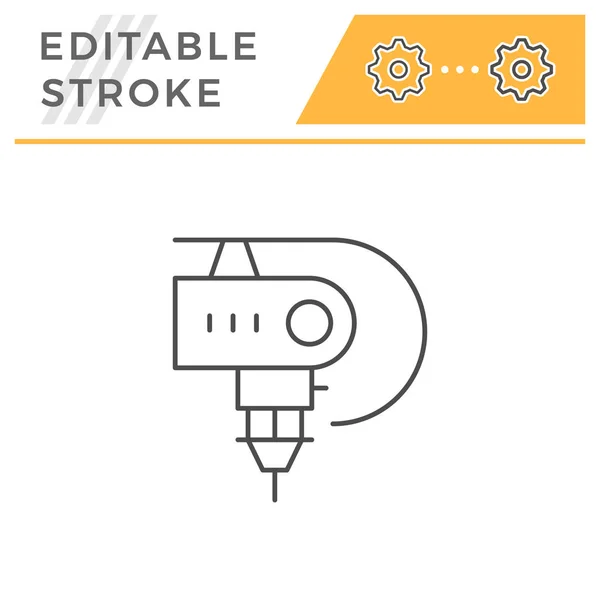 Robotic machine part line icon — Stock Vector