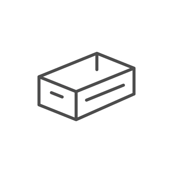 Kistenlinien-Symbol — Stockvektor