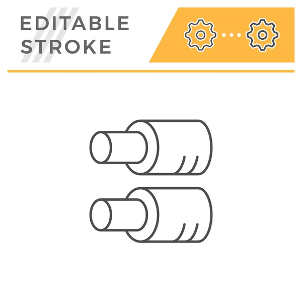 Tube insulation line icon — Stock Vector
