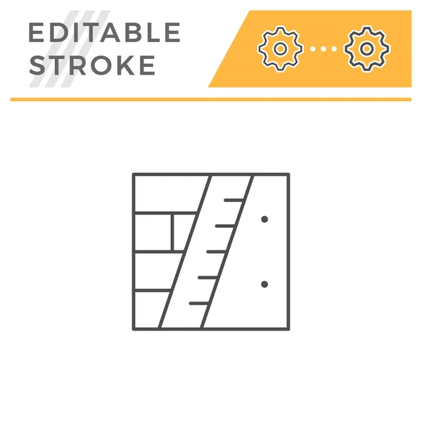 Ícone de linha de isolamento de parede —  Vetores de Stock