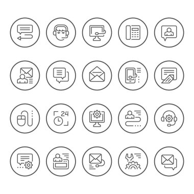 Destek hattı Icons set