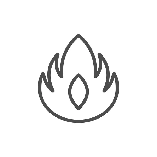 Tűz vonal ikon — Stock Vector