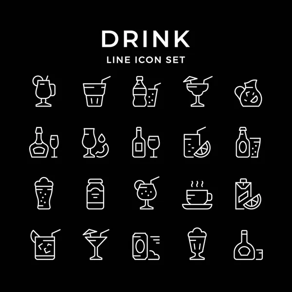 Set line icons of drink — Stock Vector