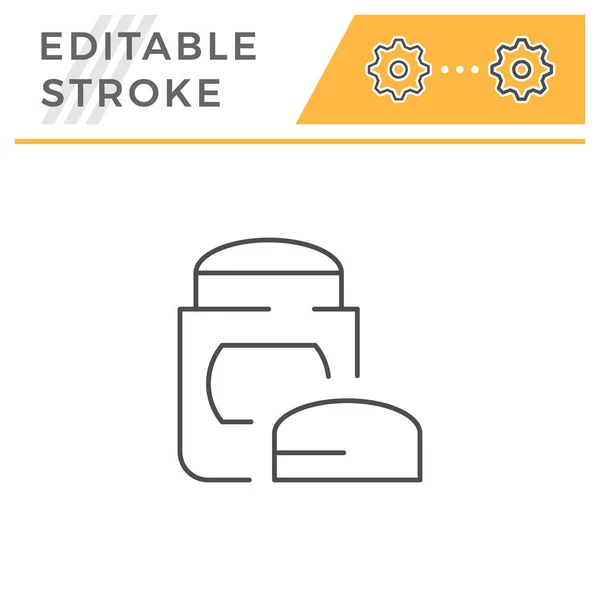 Icône de ligne déodorant sec — Image vectorielle