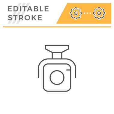 Güvenlik kamerası çizgi simgesi