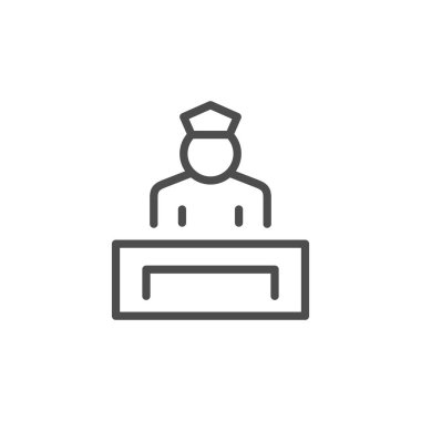 Resepsiyon masası satırı simgesi