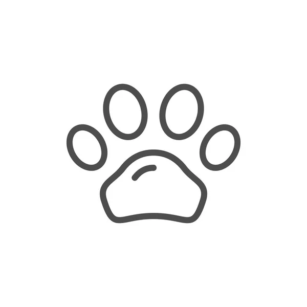 Állat mancsát sor ikon — Stock Vector