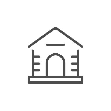 Köpek evi çizgisi simgesi