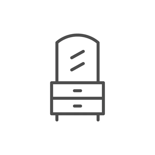 Toalettbord ikon — Stock vektor