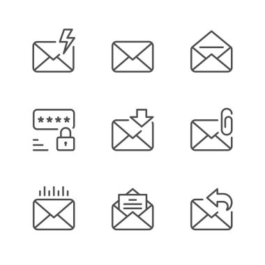 Posta küme satır simgeleri