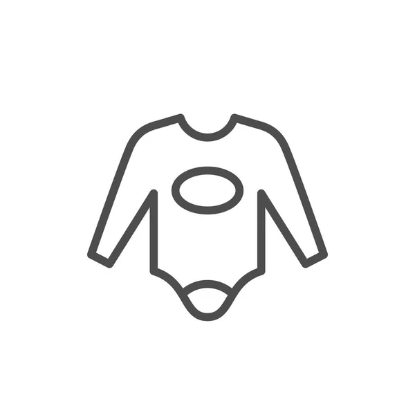 Icono de línea de ropa infantil — Vector de stock