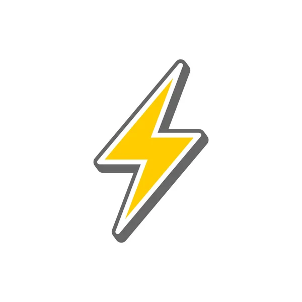 Lightning color icon — Stock Vector