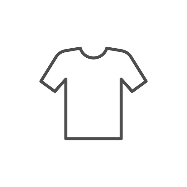 Camiseta de cuello redondo icono de línea — Vector de stock