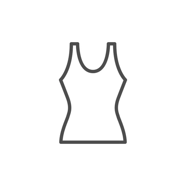 Ícone de linha singlet feminino —  Vetores de Stock