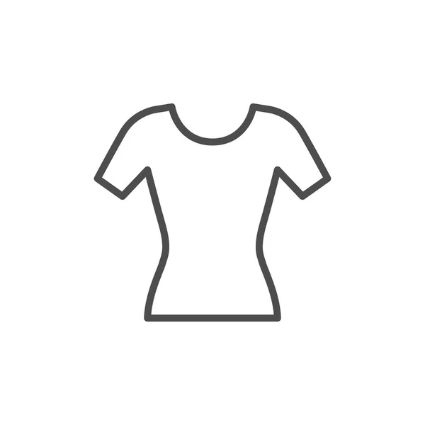 Camiseta femenina línea icono — Vector de stock