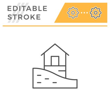 Peyzaj tasarım satırı simgesi