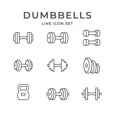 Dumbell set satırında simgeleri