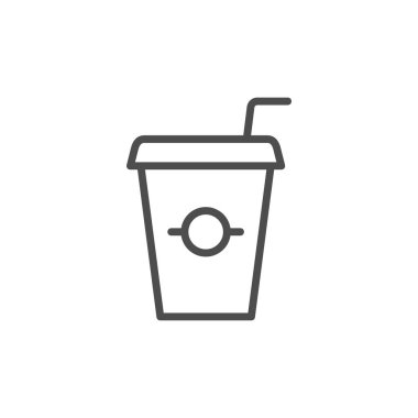 Paket servisi olan restoran içki satırı simgesi