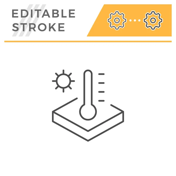 Icona linea di temperatura di isolamento — Vettoriale Stock