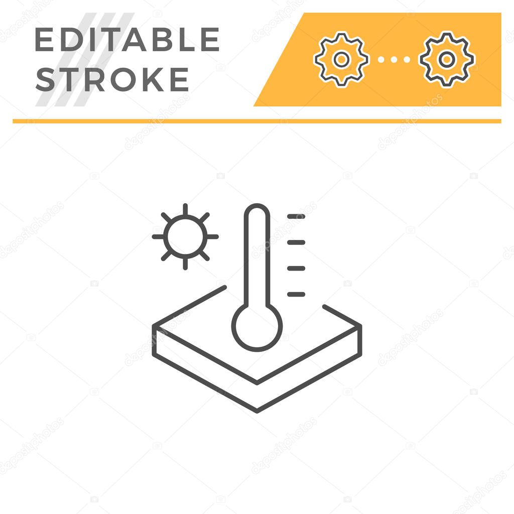 Insulation temperature line icon