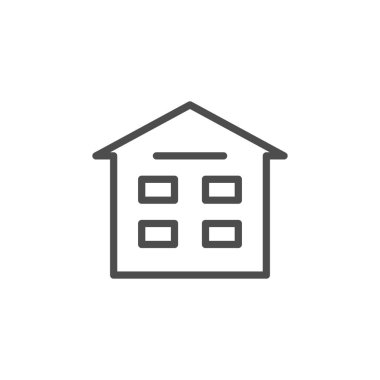 Daireli ev satırı simgesi