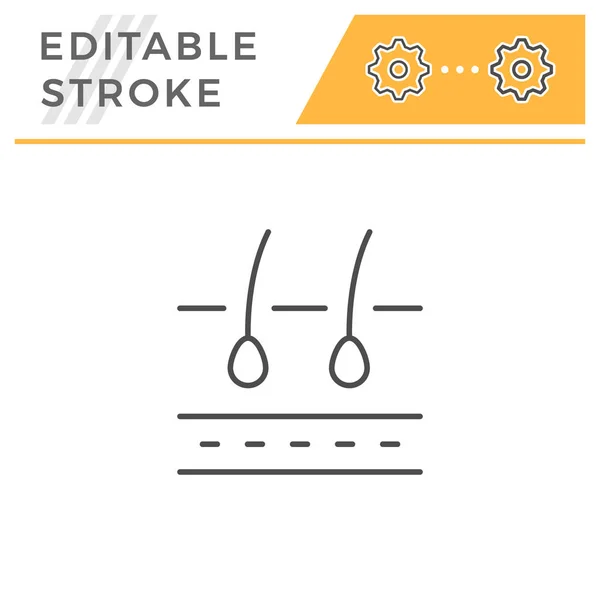 Haarschema Linie Symbol — Stockvektor