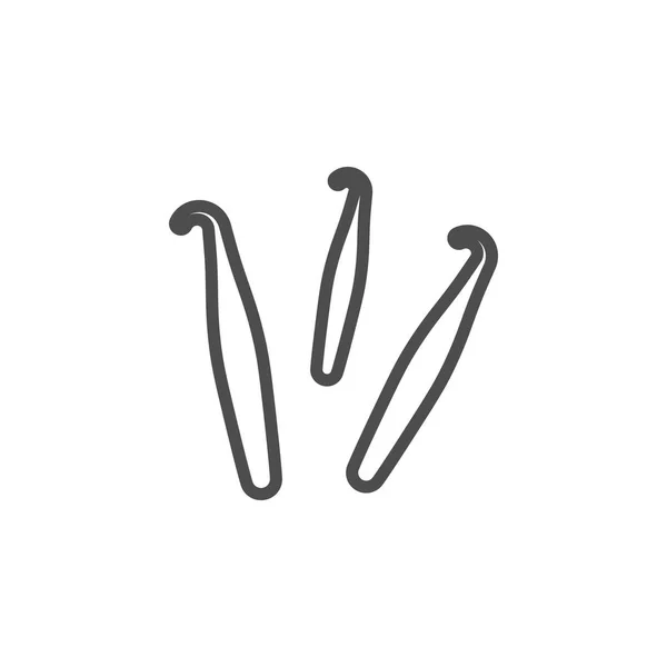 Icono de línea vainilla — Vector de stock