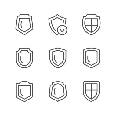 Kalkan satırı Icons set