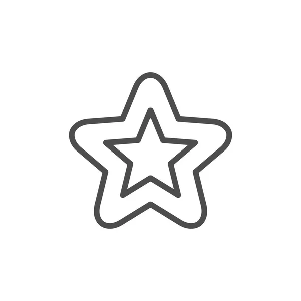 Ikona Star line — Stockový vektor