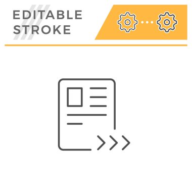 Gönderen belge satırı simgesi