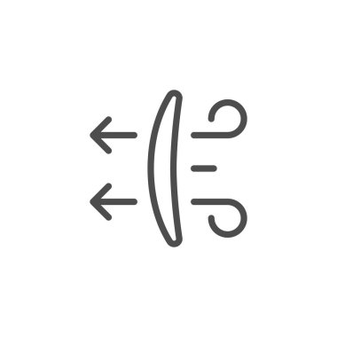 Göz lens soluma satırı simgesi