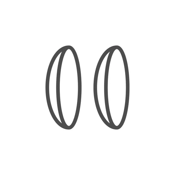 Ícone de linha de lentes oculares —  Vetores de Stock