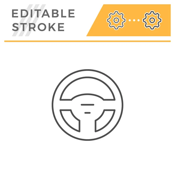 Steering wheel line icon — Stock Vector