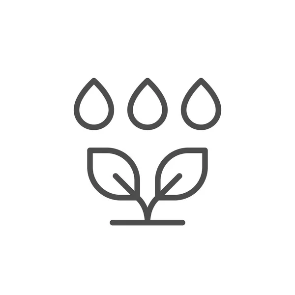 Icono de línea de riego planta — Vector de stock