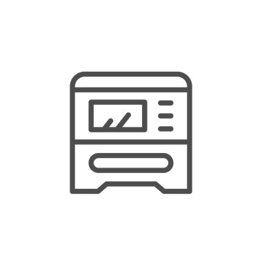 Çok fonksiyonlu baskı cihazı hattı simgesi