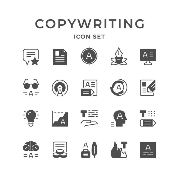 Establecer iconos de copywriting — Archivo Imágenes Vectoriales