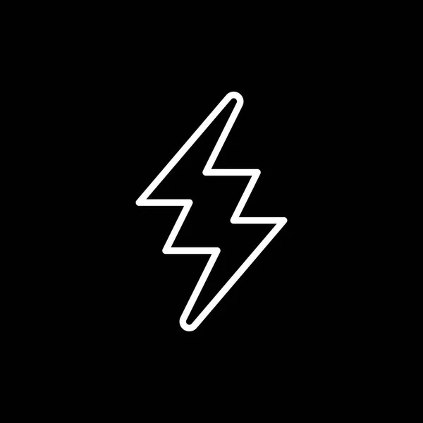 Lightning line icon — Stock Vector