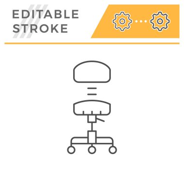 Ofis Sandalyesi çizgisi simgesi