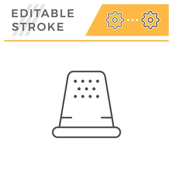 Thimble line icon — Stock Vector