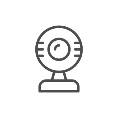 Web kamerası çizgi simgesi