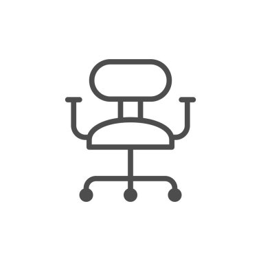 Ofis Sandalyesi çizgisi simgesi