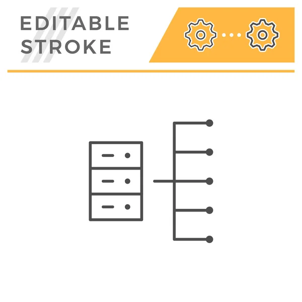 サーバー ライン アイコン — ストックベクタ