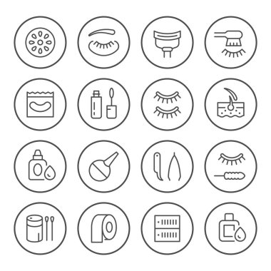 Kirpik uzantısı yuvarlak çizgi simgelerini ayarlama