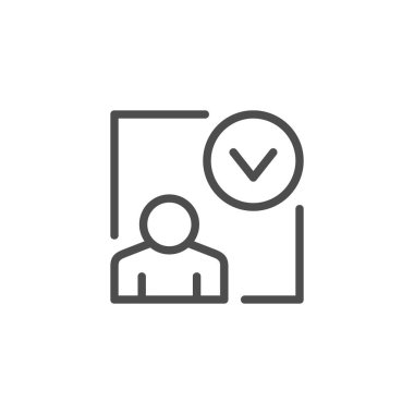 Kişi onay satırı modern simge