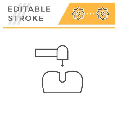 Diş tedavisi düzenlenebilir inme hattı simgesi