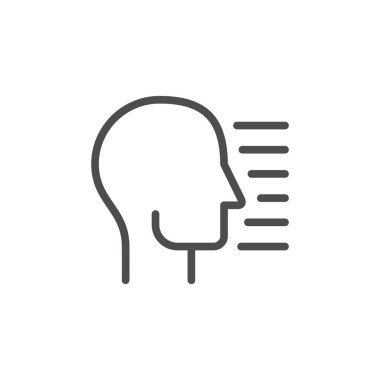 Face Id satır anahat simgesi