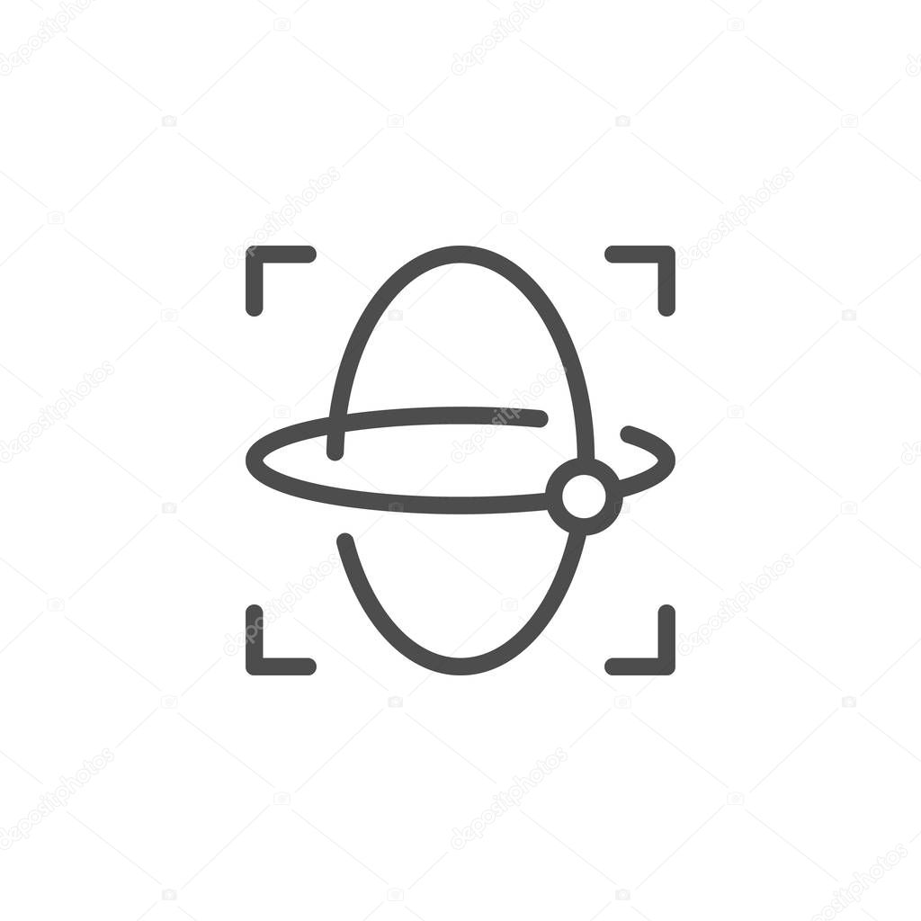 Gyroscope line outline modern icon