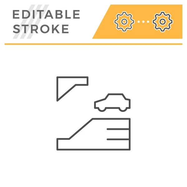 Tiefgarage editierbares Strichstrich-Symbol — Stockvektor