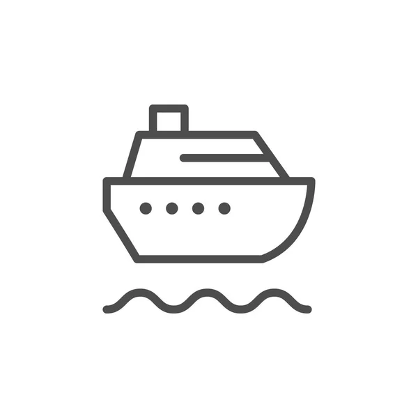 Liniensymbol für Kreuzfahrtschiffe — Stockvektor
